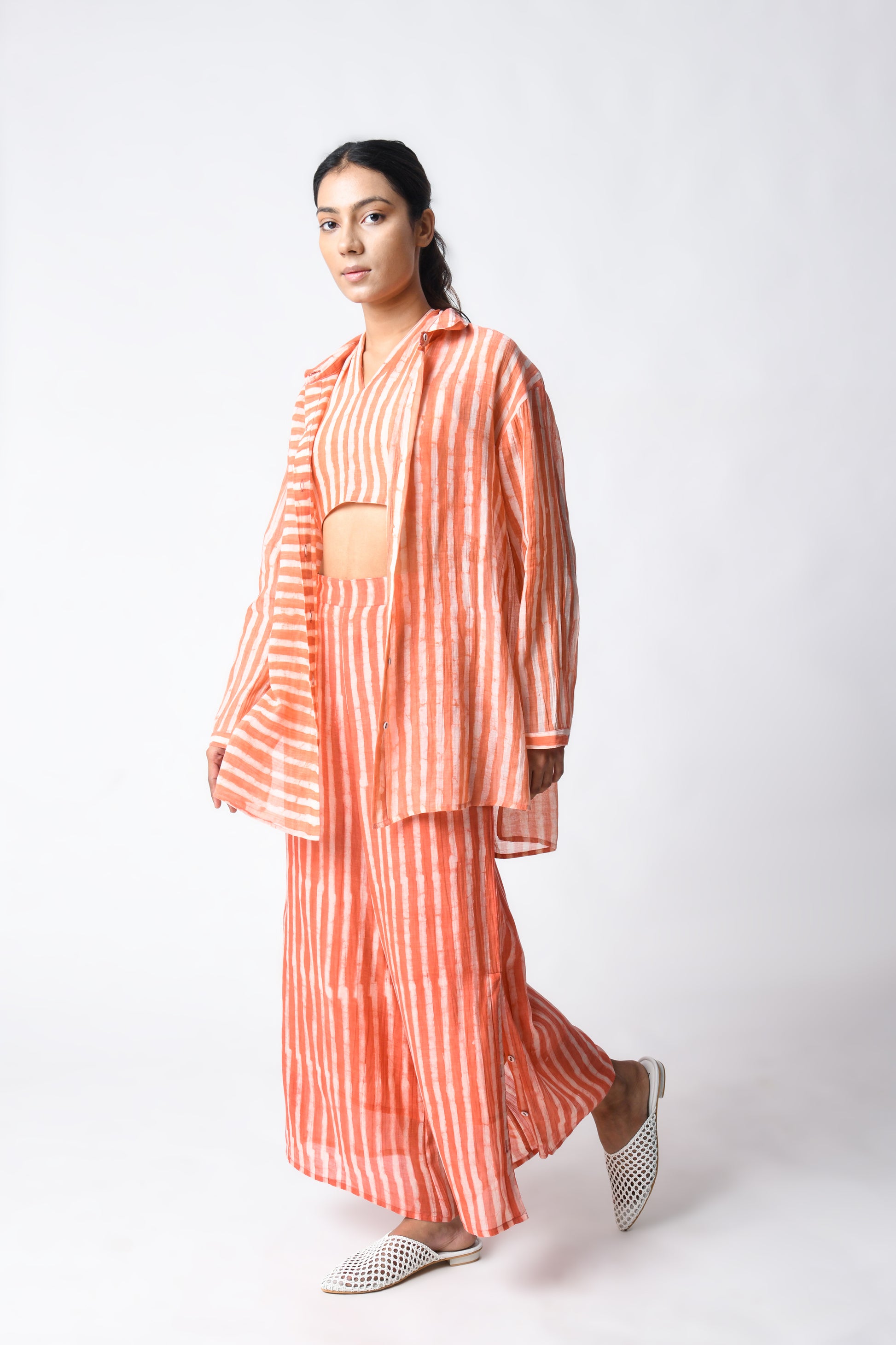 CORAL SHIRT CORD SET