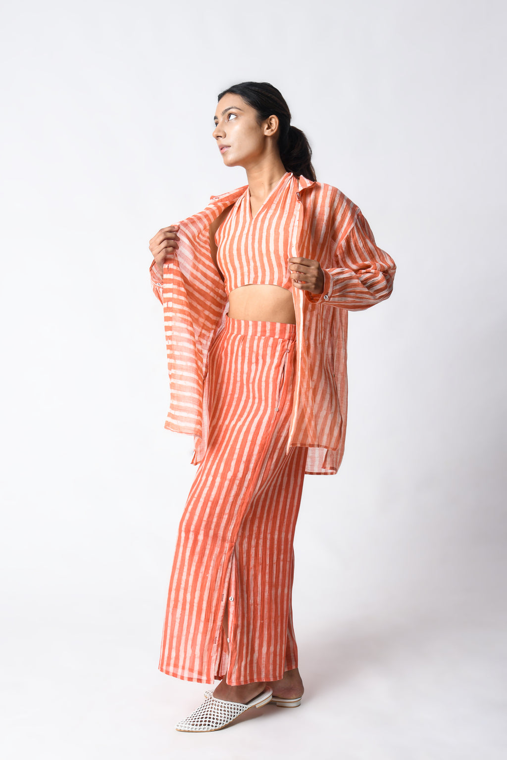 CORAL SHIRT CORD SET