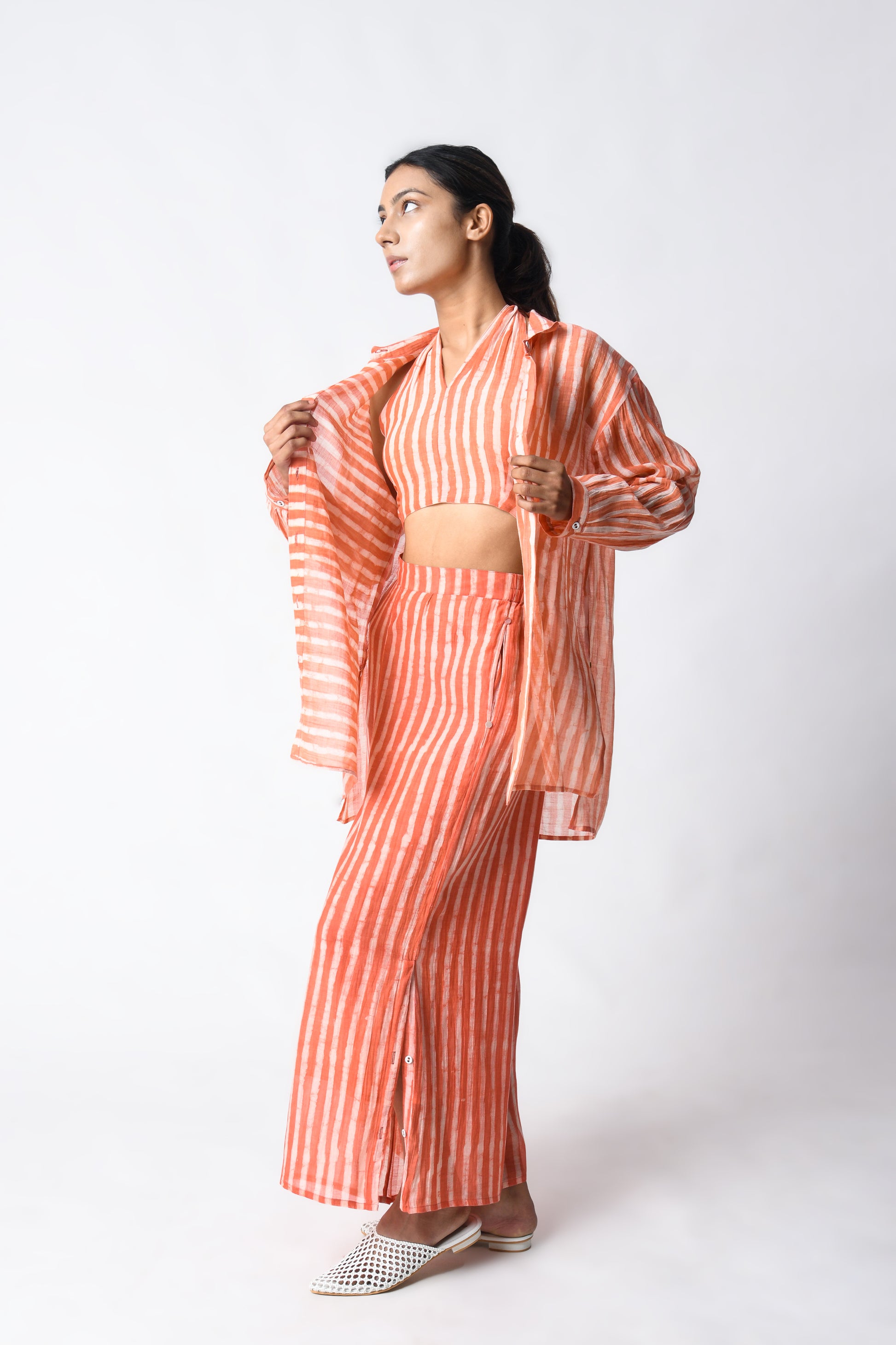 CORAL SHIRT CORD SET