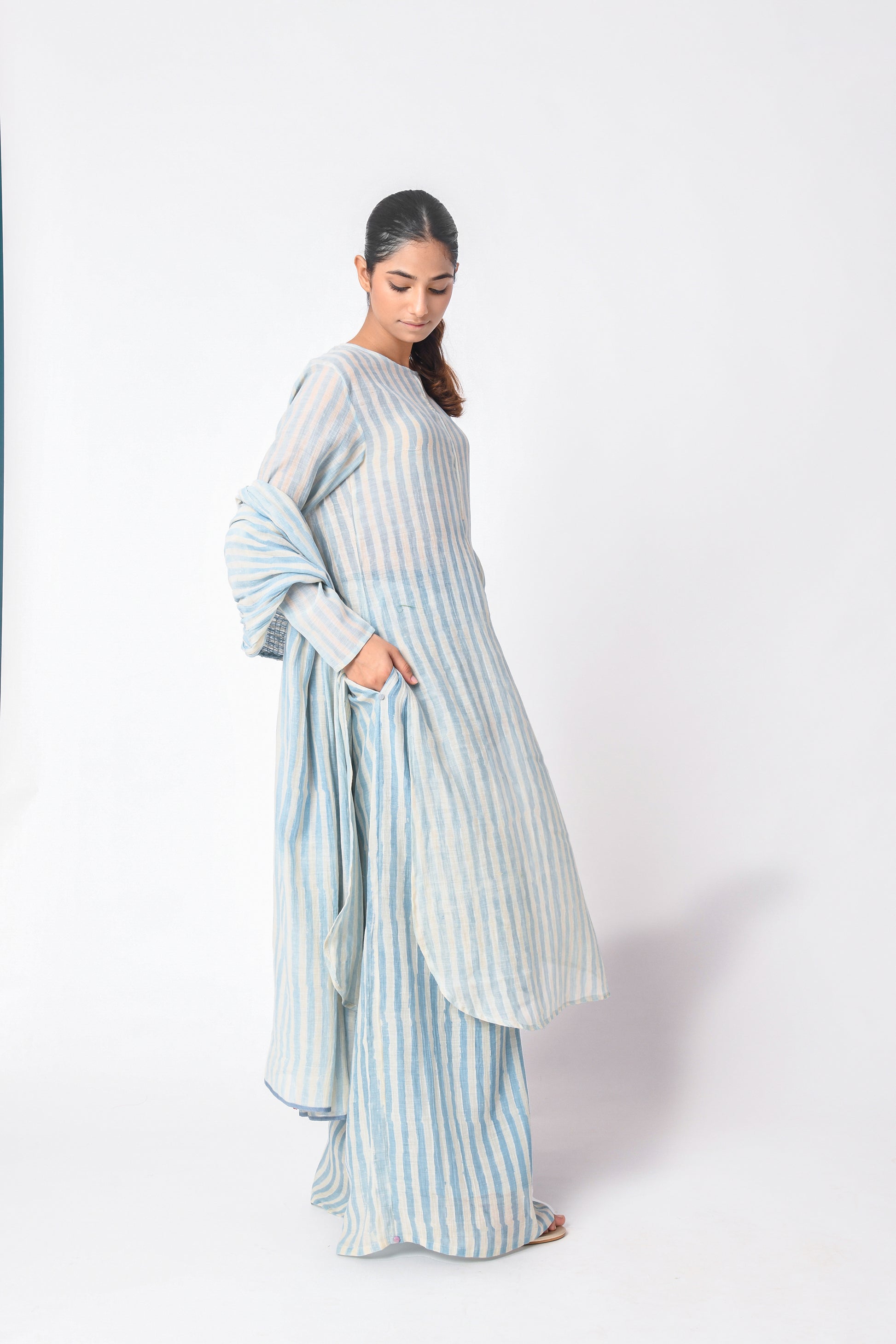 SKY DUPATTA SET
