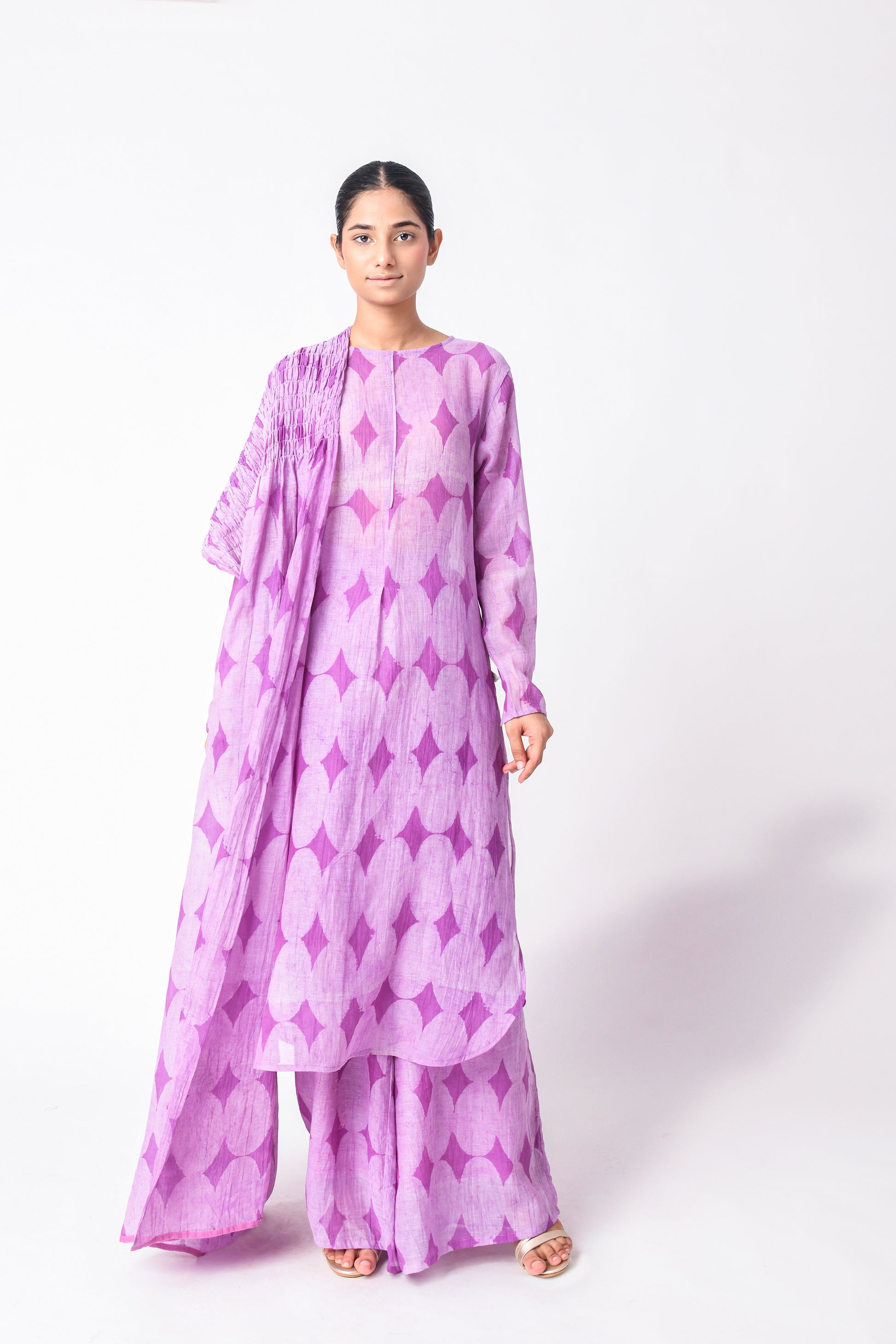 PLUM DUPATTA SET