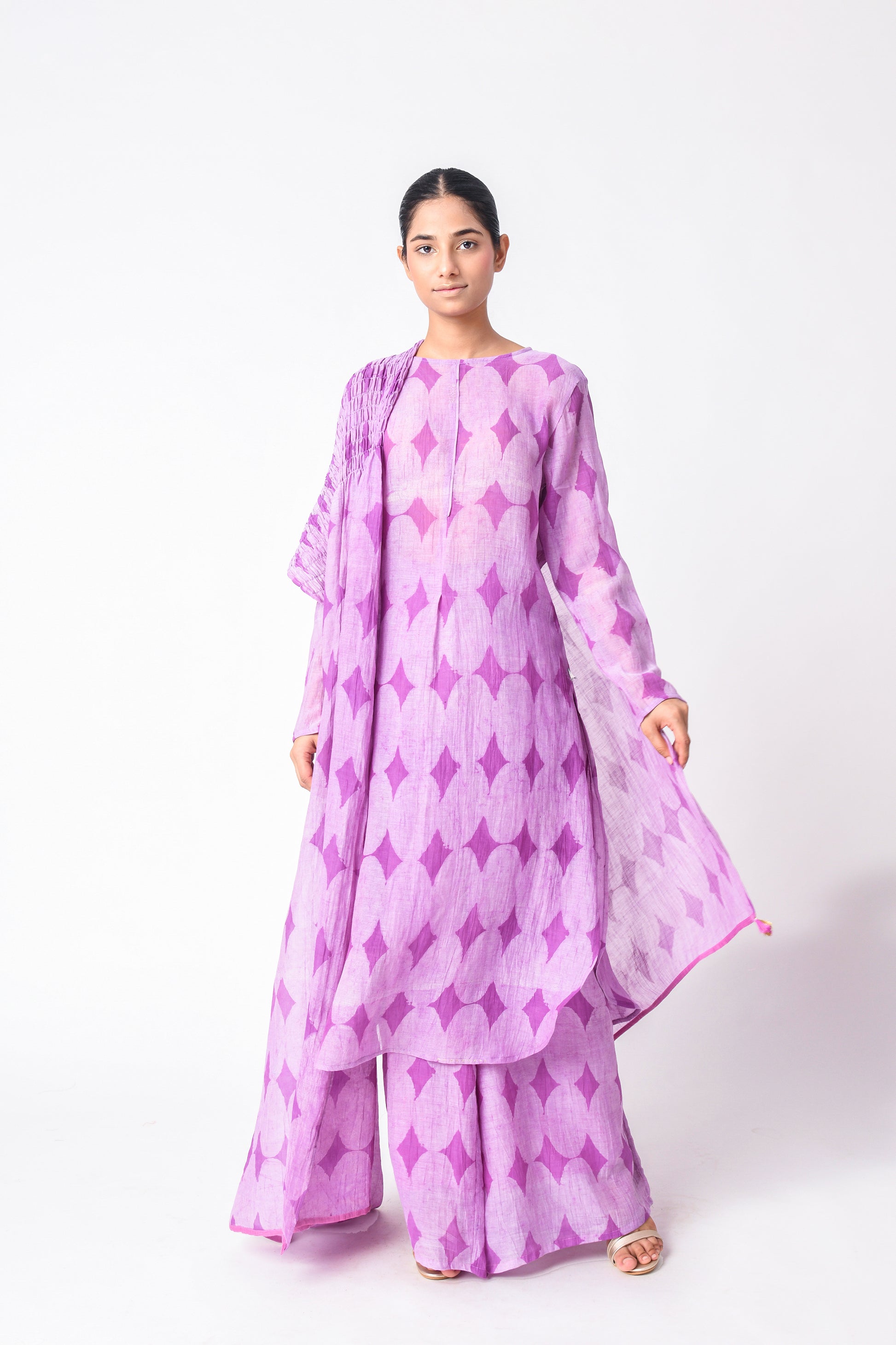 PLUM DUPATTA SET