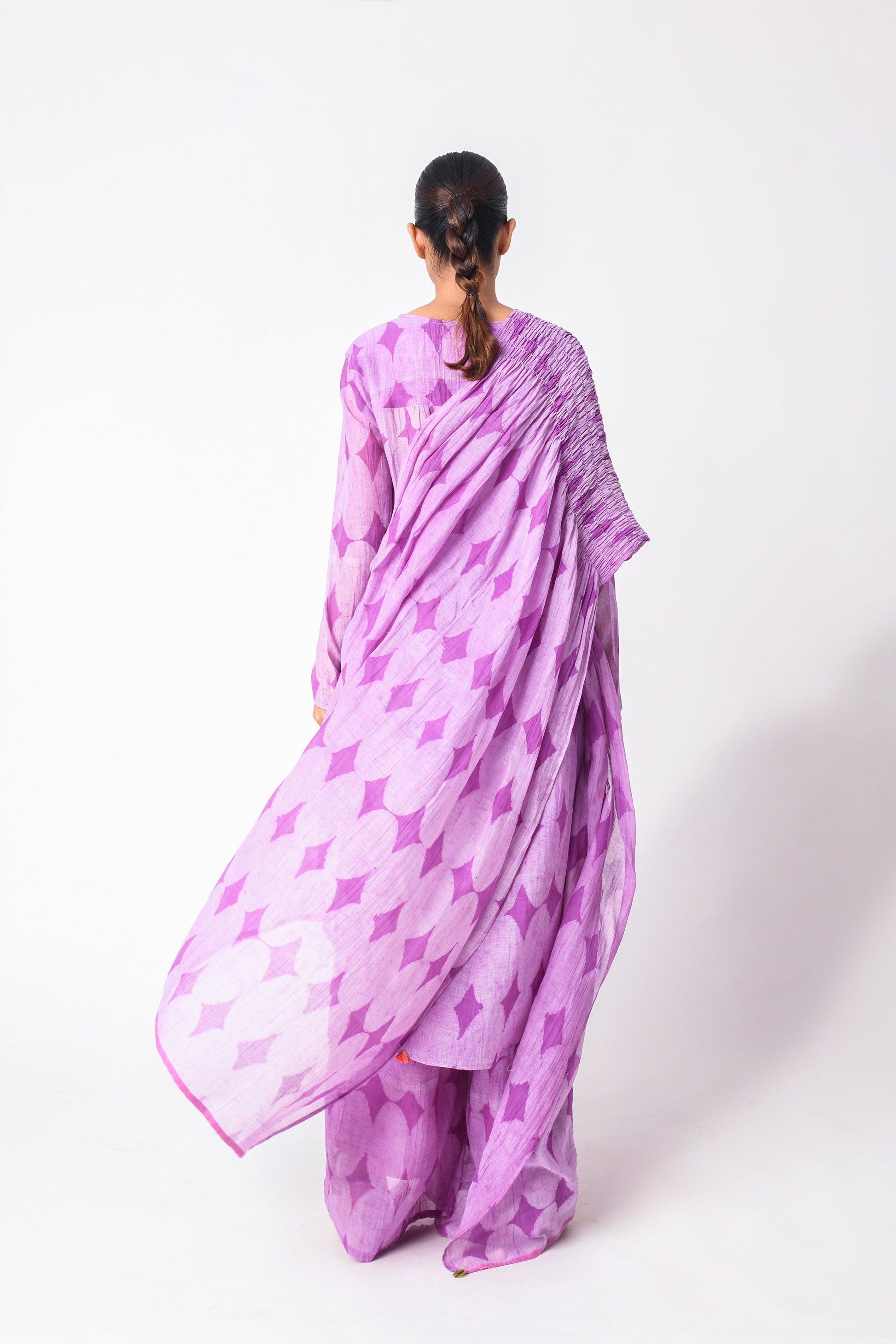 PLUM DUPATTA SET