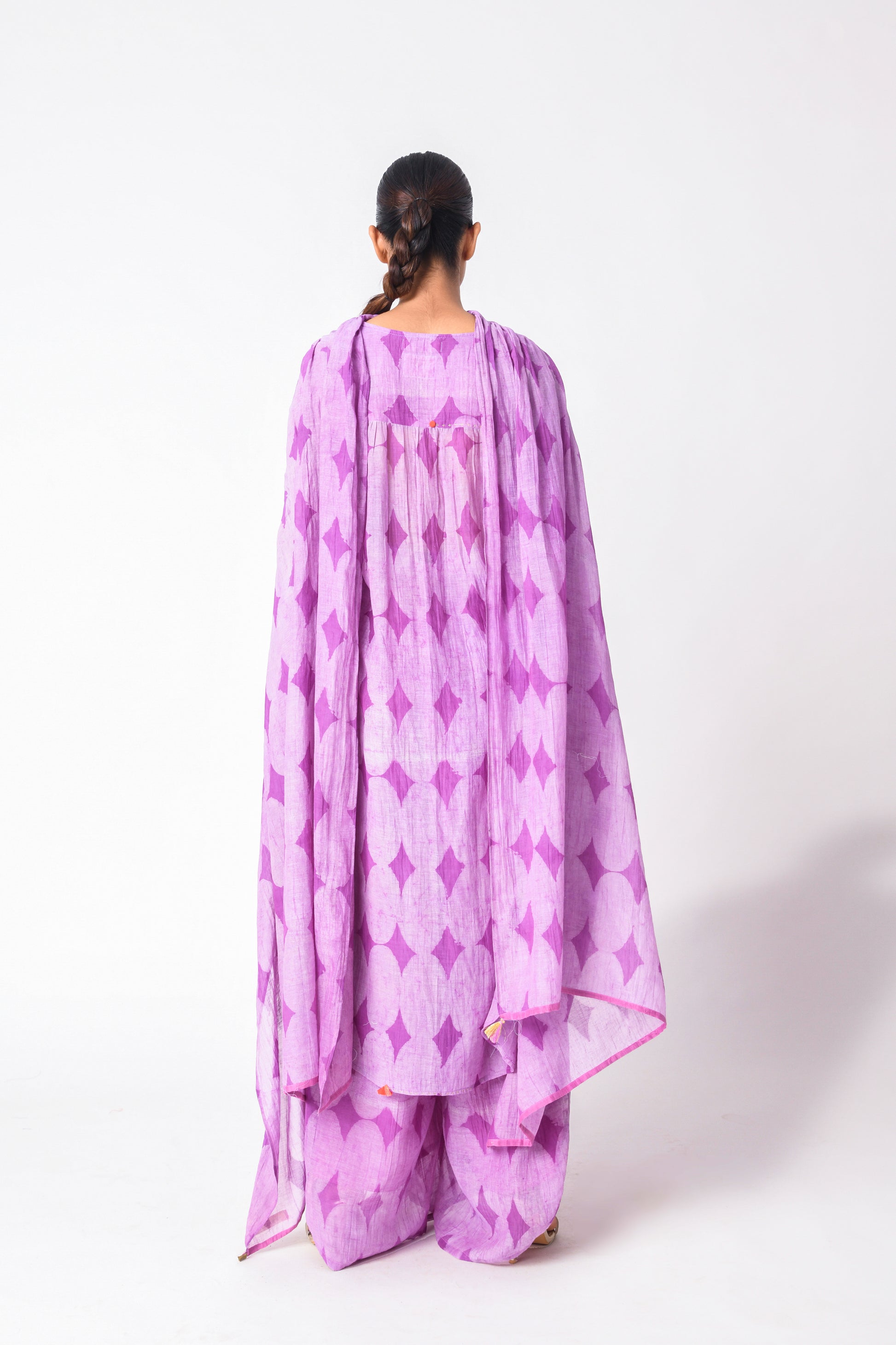 PLUM DUPATTA SET