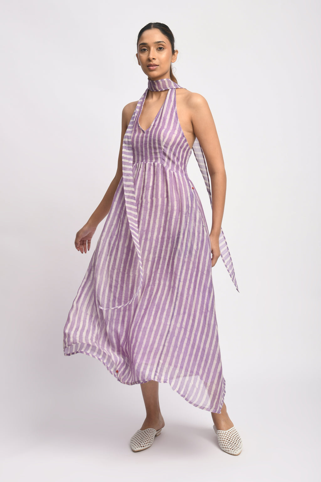 LILAC HALTER DRESS