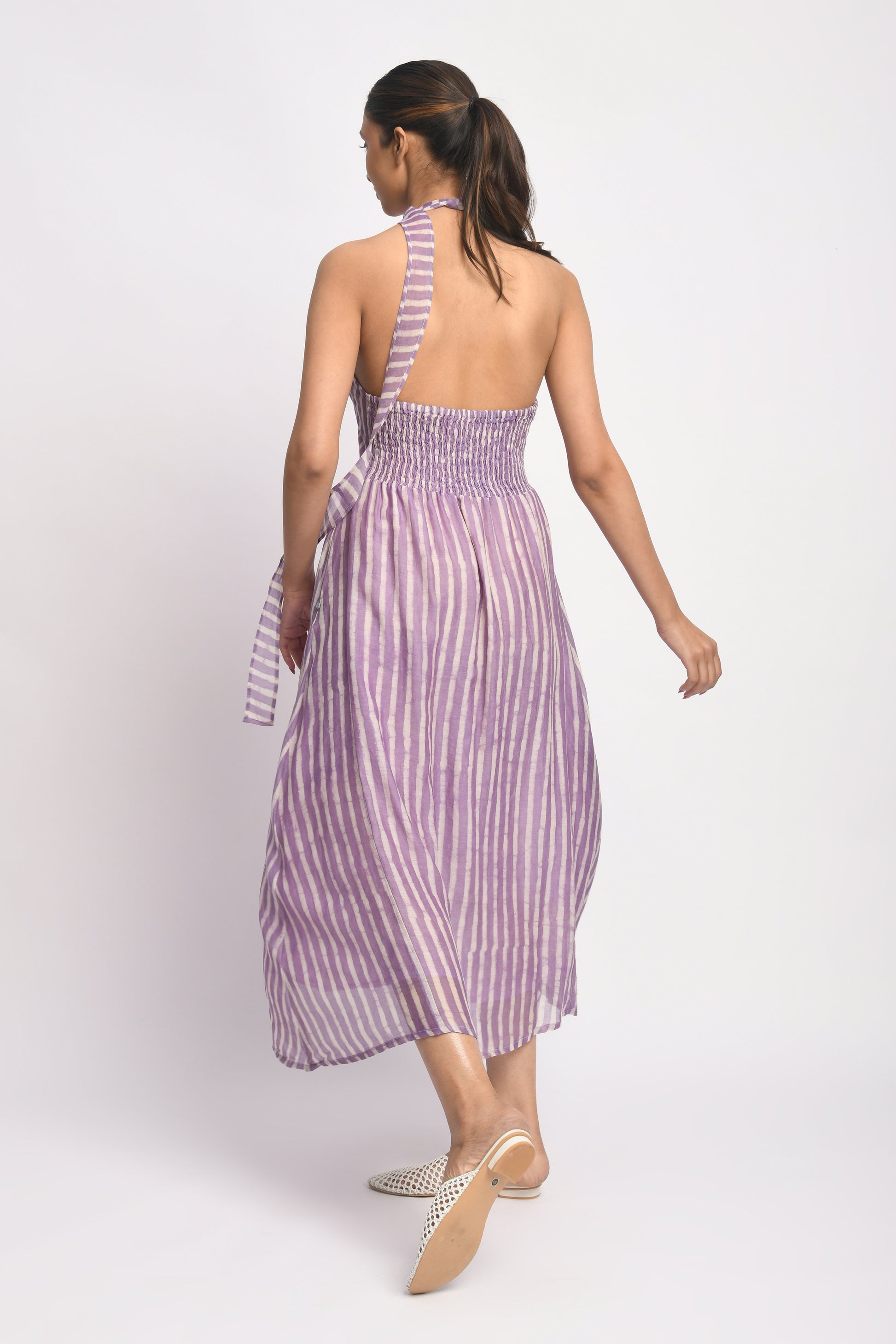 LILAC HALTER DRESS