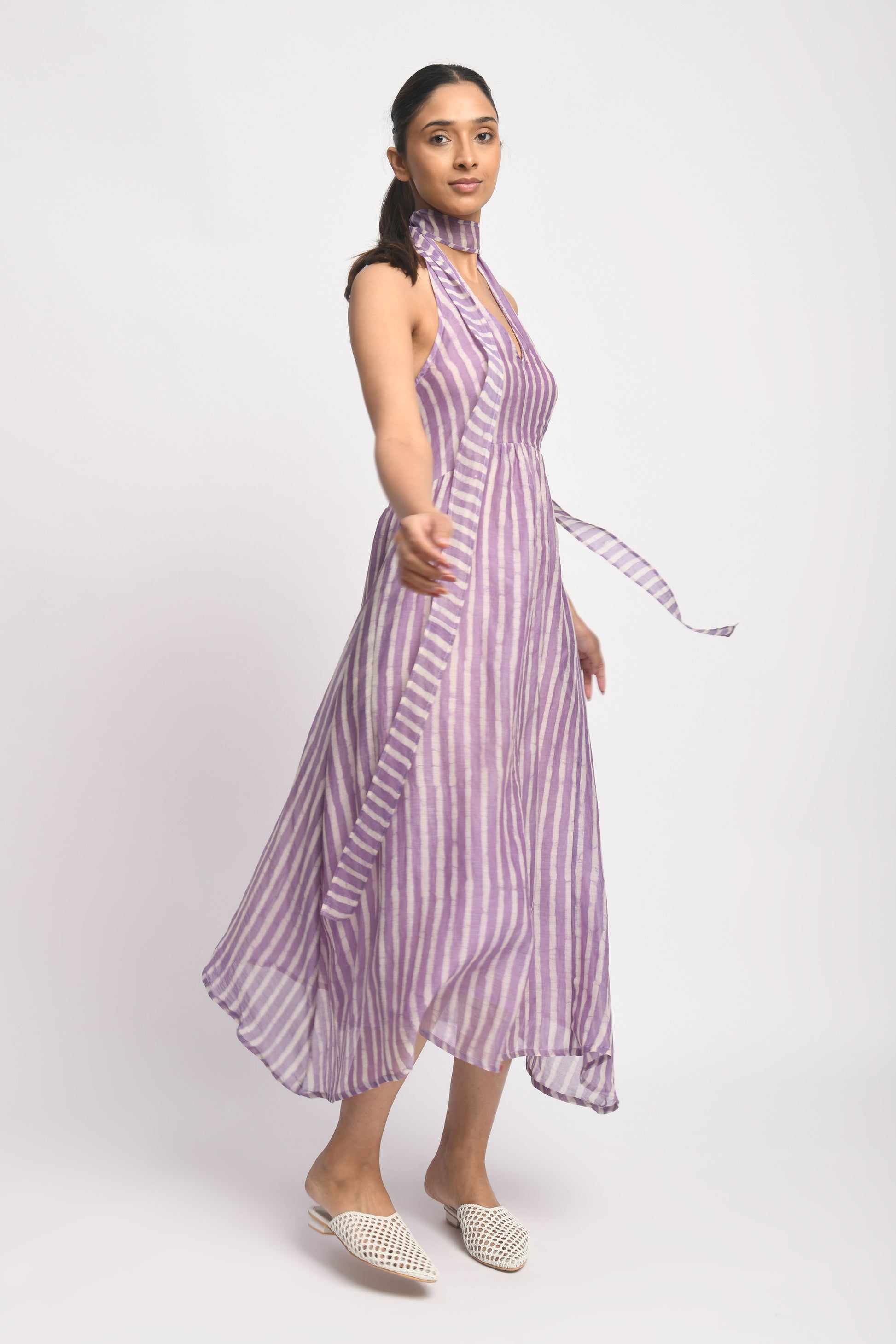LILAC HALTER DRESS