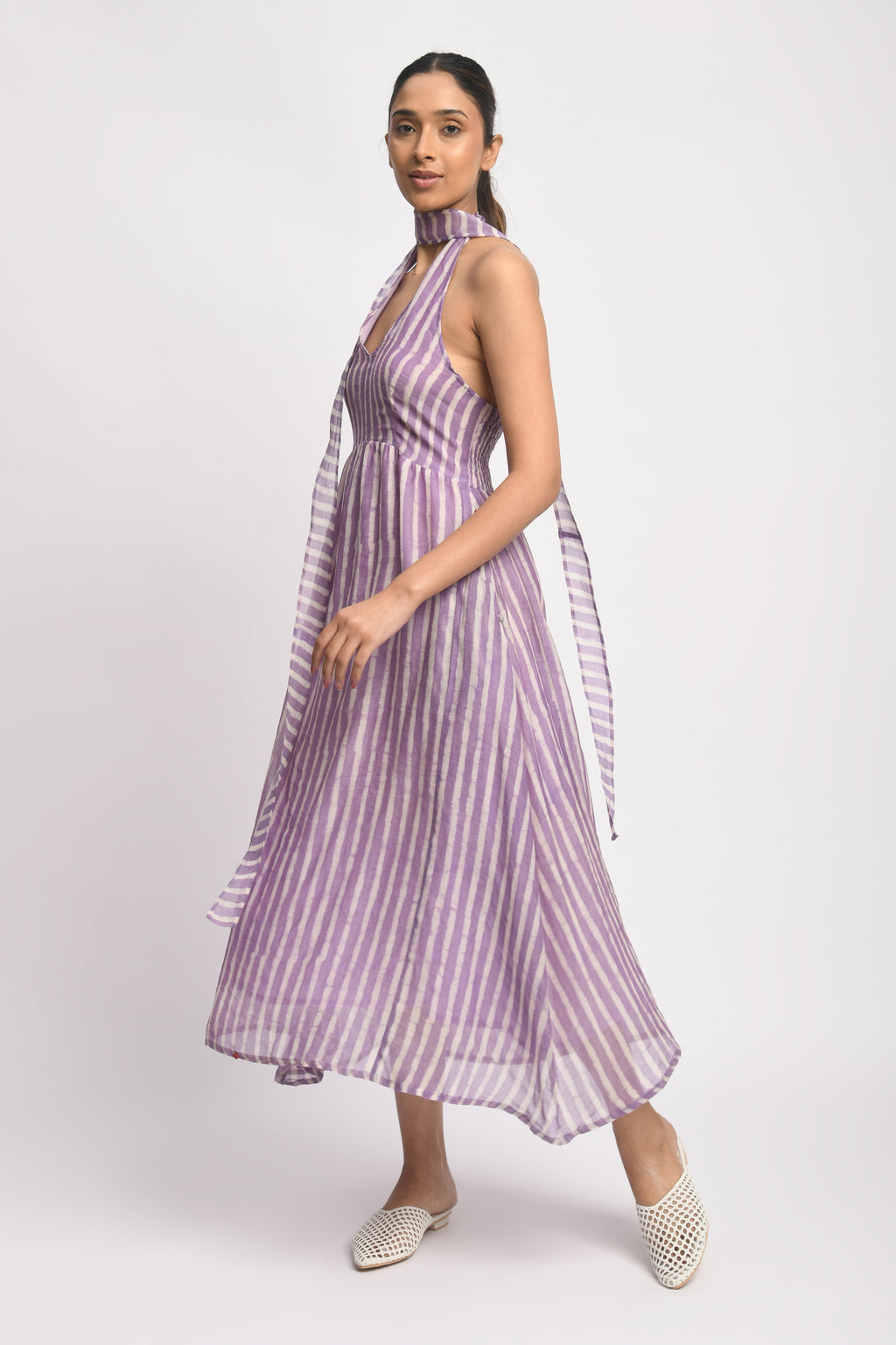 LILAC HALTER DRESS