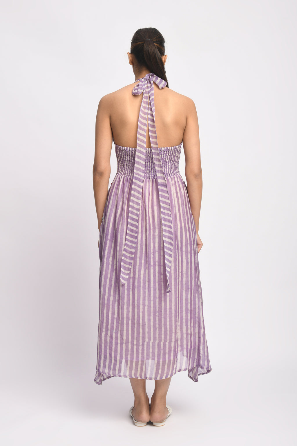 LILAC HALTER DRESS
