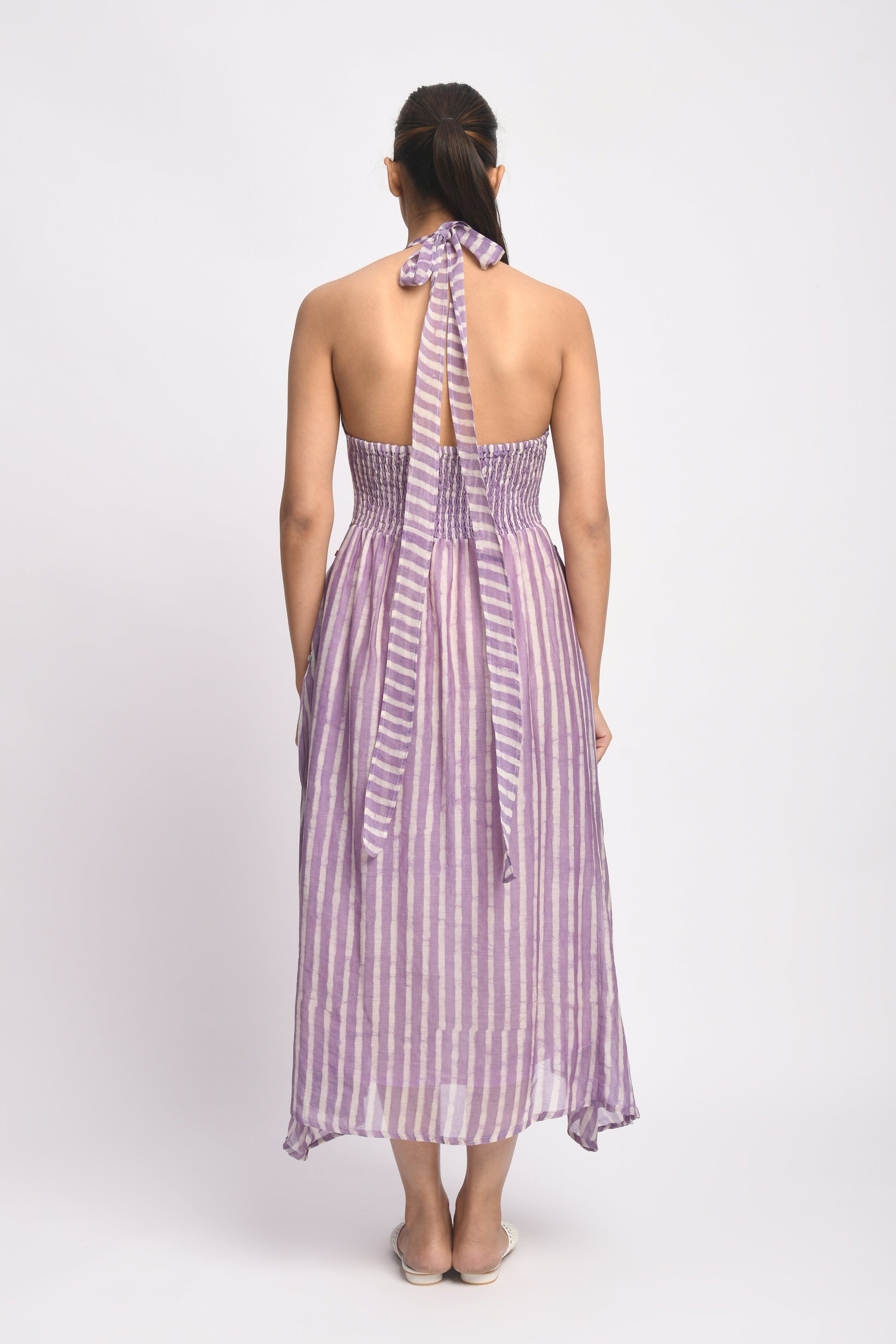 LILAC HALTER DRESS