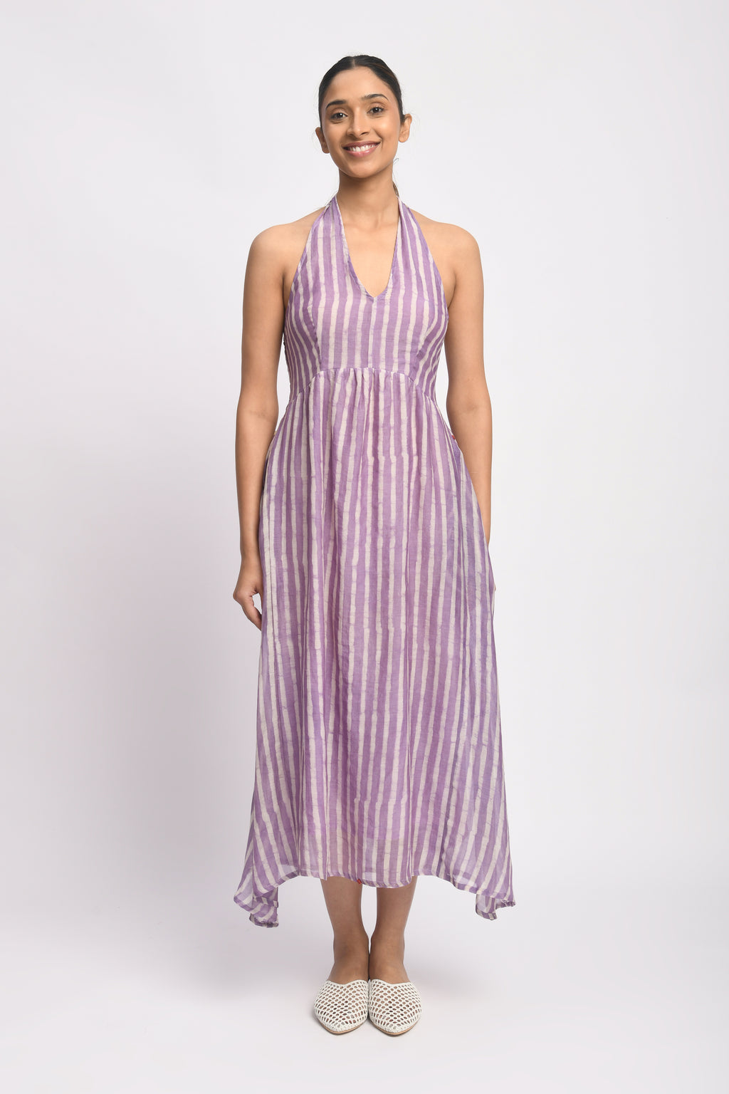 LILAC HALTER DRESS