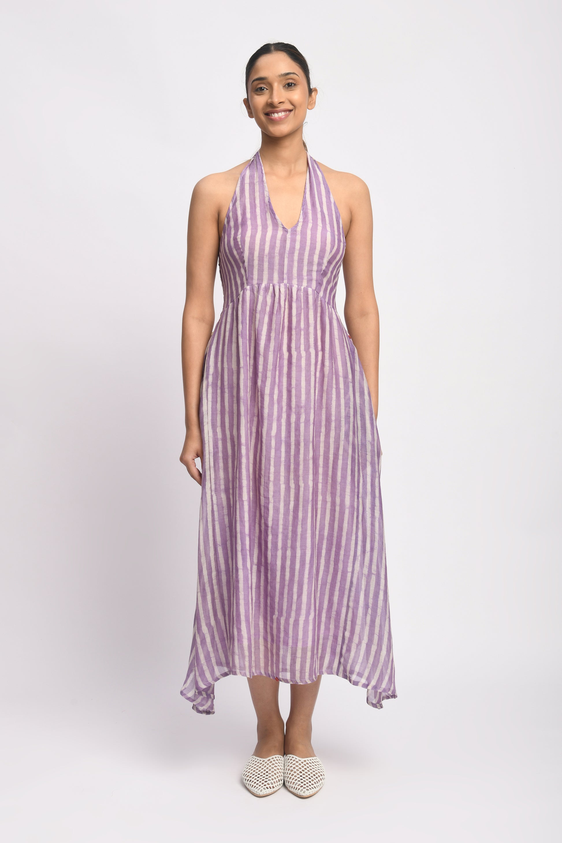 LILAC HALTER DRESS