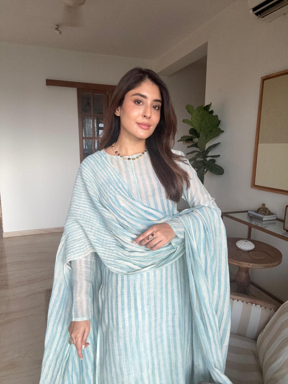 SKY DUPATTA SET
